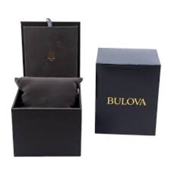 Bulova Women’s Rubaiyat Black Leather Strap Bezel Watch - Picture 5 of 5